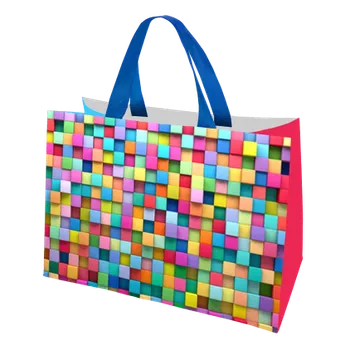 NITEOLA Nákupní taška (55x40+30 cm) PP KOSTKY - kostky