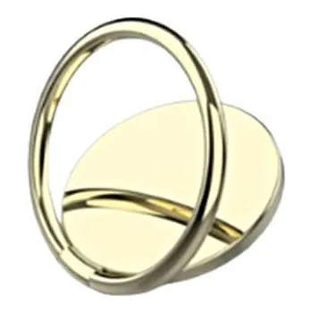 Kovový univerzální stojánek a držák na zadní stranu telefonu PRSTEN - zlatý