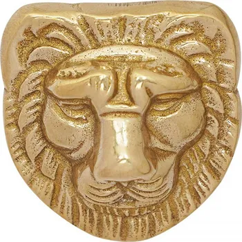 Karnevalový kostým House of Warfare Mosazné kování "Hlava Nemejského lva", 4,6 x 4,4 cm
