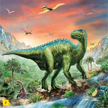 Hračka Puzzle s figurkou dinosaura: Iguanodon 60 dílků
