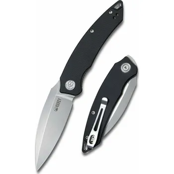 kapesní nůž Kubey KU333A Leaf kapesní nůž 7,6 cm, Bead Blasted, černá, G10, spona