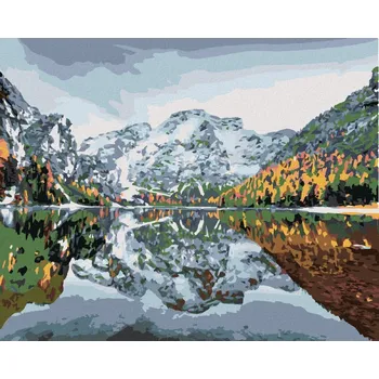Hračka Diamondi Diamantové malování - PRVNÍ SNÍH NA BRAIES LAKE Rozměr: 40x50 cm, Rámování: bez rámu a bez vypnutí plátna