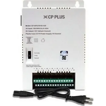 Příslušenství pro kamerový systém CP PLUS CP-DPS-PD16-12D Napájecí zdroj pro více kamer s šestnácti oddělenými okruhy - 12V/8A