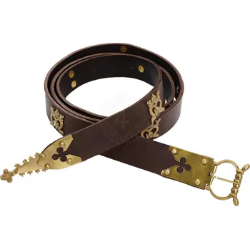 Karnevalový kostým Lord of Battles Dlouhý rytířský opasek s mosazným kováním, 14.-15. století - Outlet