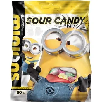 Bonbon Minions Mimoni Kyselé tvrdé bonbóny ovocná příchuť 80g