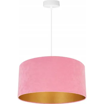 Závěsné svítidlo Mediolan, 1x růžové/zlaté textilní stínítko, (výběr ze 2 barev konstrukce), (fi 40cm)