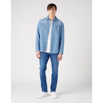 Pánské džíny Wrangler pánské džíny Texas Slim 112341398 Modrá W34/L34