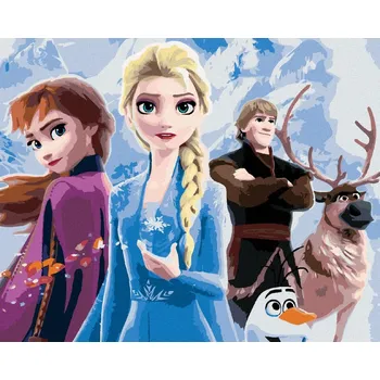 Diamondi Diamantové malování - PLAKÁT LEDOVÉ KRÁLOVSTVÍ Rozměr: 40x50 cm, Rámování: vypnuté plátno na rám