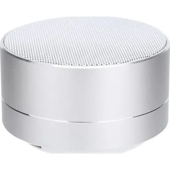 Bluetooth reproduktor Hliníkový Bluetooth přenosný LED reproduktor - stříbrný