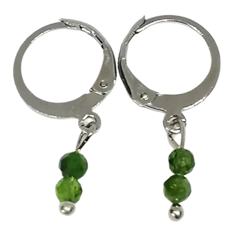 Náušnice Diopsid, naušnice s chirurgickou ocelí