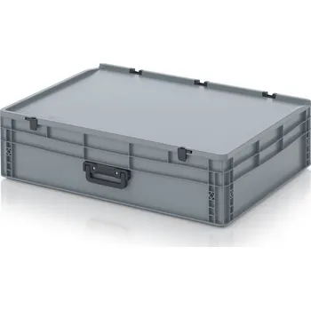 paleta Euro přepravky kufry 1G 80 x 60 x 23,5 cm - Stříbrošedá - materiál: PP - ED 86/22 HG 1G