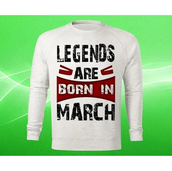 Dámská mikina mikina legendy se rodí v březnu pánská L