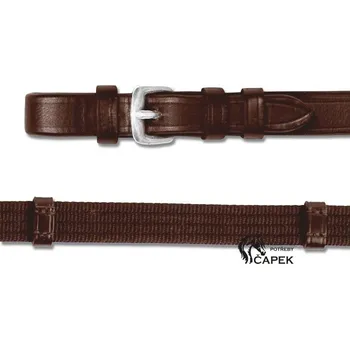 Otěže Waldhausen -X-LINE: PLÁTĚNÉ- - Hnědá - Pony