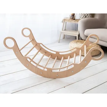 Dětská houpačka Woodisio Houpačka s tyčemi TULU maxi Barva: Přírodní dřevo