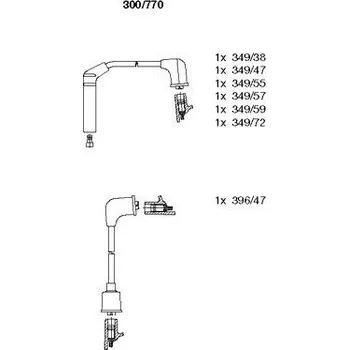 Zapalovací kabel Sada kabelů pro zapalování, , MD997629, BREMI, 300/770