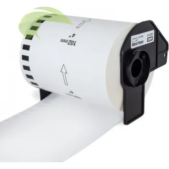 Kotouček do pokladny a tiskárny štítků TONERSYP etikety pro Brother DK-22243, 102mm x 30,48m, role, bílé