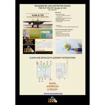 Plastikový model 1ManArmy 1/32 Arado Ar 234 Airbrush paint mask