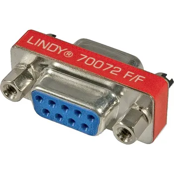 Elektrická zásuvka LINDY sériový adaptér [1x D-SUB zásuvka 9pólová - 1x D-SUB zásuvka 9pólová] červená