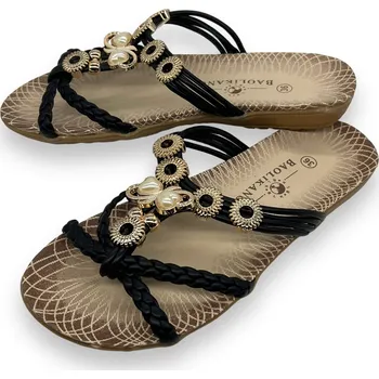 Dámská obuv Baolikang Dámské černé pantofle 06 Barva: Černá, Velikost: 36