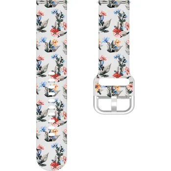 VSECHNONAMOBIL 48471 ART Silikonový řemínek Samsung Galaxy Watch 4 (40/44mm) 4 Classic (42/46mm) BLUE FLOWER