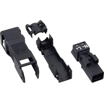 vypínač a zásuvka WAGO 890-112-1 síťový konektor WINSTA MINI zástrčka, rovná Počet kontaktů: 2 16 A černá 1 ks