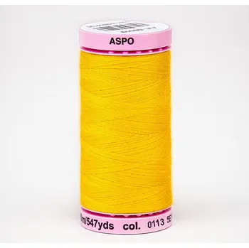 Nit Univerzální šicí nit Amann ASPO 120 polyesterová, žlutá 0113, návin 500m