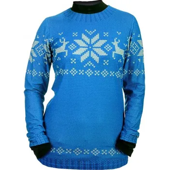 Nanosilver termo tričko potisk norský vzor dlouhý rukáv modré XS