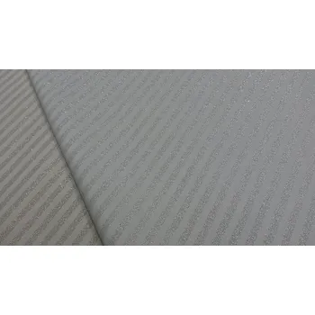 BYTEMA Dekorační žakárová látka PRUHY silver natur šíře 280 cm