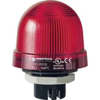 Poplachová siréna Werma Signaltechnik signální osvětlení 81510000 815.100.00 červená trvalé světlo 12 V/AC, 12 V/DC, 24 V/AC, 24 V/DC, 48