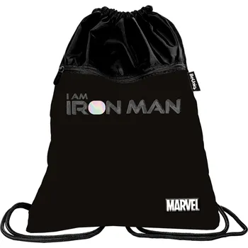 Školní sáček Paso Vak na záda Iron Man černý pevný