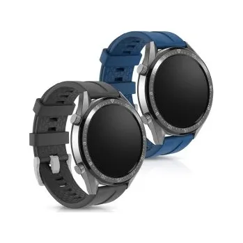 Příslušenství k chytrým hodinkám 2x Náramek pro Huawei Watch GT2 (46mm) - černá, modrá