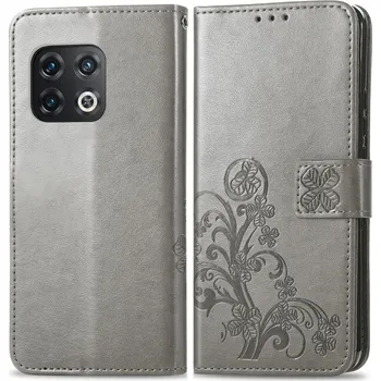 Pouzdro na tablet VSECHNONAMOBIL 42751 ART Peněženkový kryt OnePlus 10 Pro 5G FLOWERS šedý