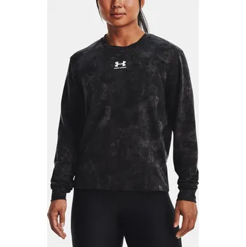 Dámská mikina Dámská mikina Under Armour Rival Terry Print Crew 1373036-001 Černá XL