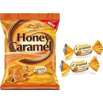 Bonbon Měkké karamely HONEY CARAMEL 400 g - s medovou příchutí (medové karamely / cca 56 ks v balení)