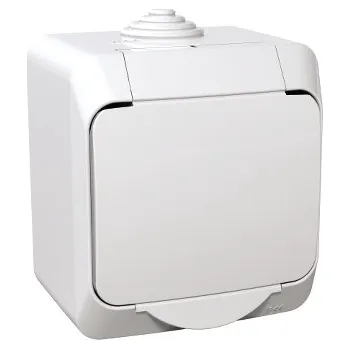 Elektrická zásuvka SCHN WDE000540 Cedar Plus IP44 - Zásuvka 230V 16A 2P+PE, bílá