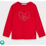 červené triko s mašličkou z kamínků Mayoral 178-74 velikost 116