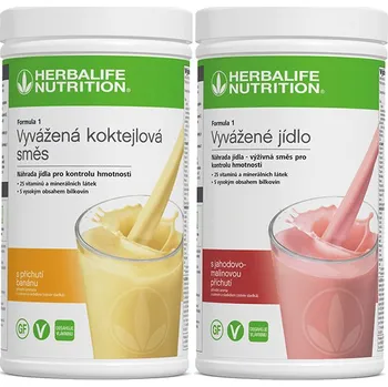 Herbalife 2x Formula 1 Koktejl - 2x 550g bezlepkové příchutě