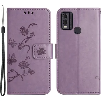 Pouzdro na mobilní telefon Flower knížkové pouzdro na Nokia C22 - světlefialové