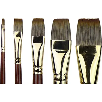 Výtvárné potřeby Štětec t_brush plochý, imitace mangusta, dlouhá násadka, 22