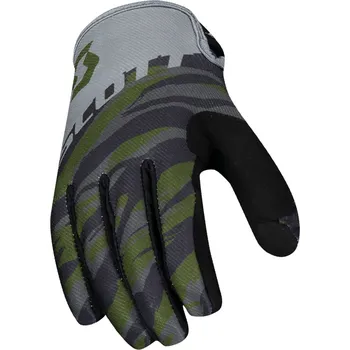 Cyklistické rukavice SCOTT Cyklistické rukavice dlouhoprsté - 350 DIRT - šedá/zelená