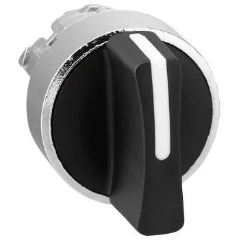 vypínač a zásuvka SCHN ZB4BD8 Ovládací hlavice otočná, 3 polohy s návratem zprava do stř. - černá