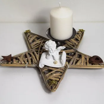 Vánoční svícen VÁNOČNÍ SVÍCEN HVĚZDA PŘÍRODNÍ