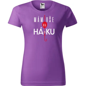 Dámské tričko DOBRÝ TRIKO Dámské tričko Mám vše na háčku Barva: Fialová, Velikost: L