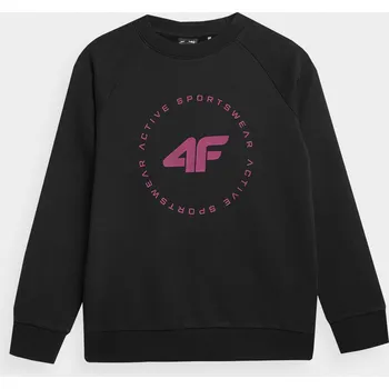 Dívčí mikina 4F 4FJAW23TSWSF637 DEEP BLACK Dětská mikina EU 146