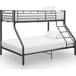 Petrashop Rám poschoďové postele černý kov 140 x 200 / 90 x 200 cm Černý287905