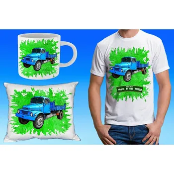 Pánské tričko dárkový set PRAGA S5T 152 (dárkový set s nákladním autem)