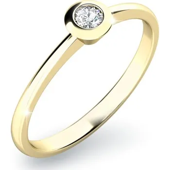Šperk Dámský prsten přírodní diamant 0.053 ct G/SI 10807D-ZL velikost 54