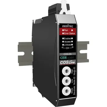 spínaný zdroj Deditec COS-DA4-16 multifunkční modul CANopen, vstupy počet vstupů: 0 x, výstupy Počet výstupů: 4 x, 7 V, 24 V
