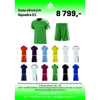 Sada dětských dresů Adidas Squadra 21 - AKCE - DOPRAVA ZDARMA - DOPORUČUJEME - AKČNÍ NABÍDKA