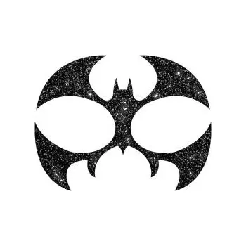 Karnevalový doplněk Nalepovací škraboška na obličej - netopýr - Batman - Halloween